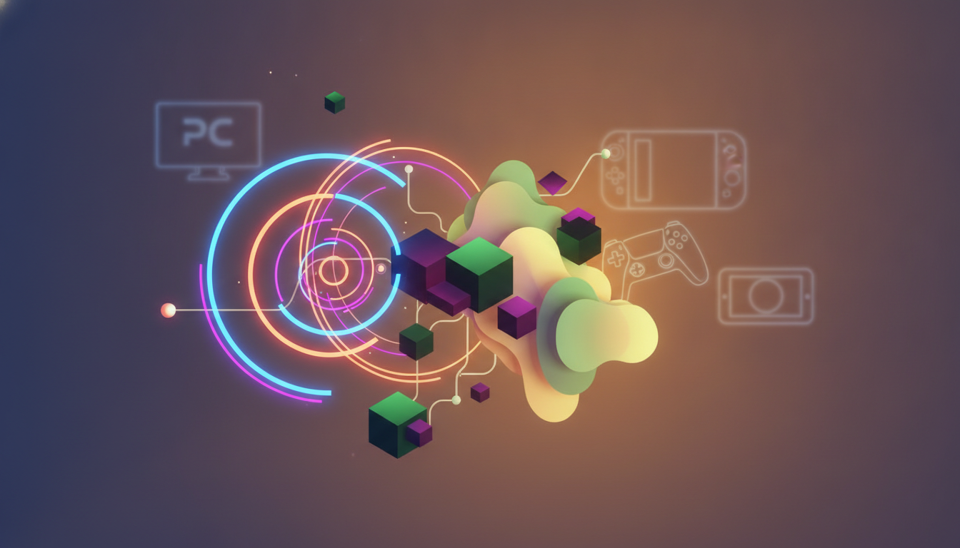 Abstract digital art representing diverse indie game genres and platforms for July 2026 releases.