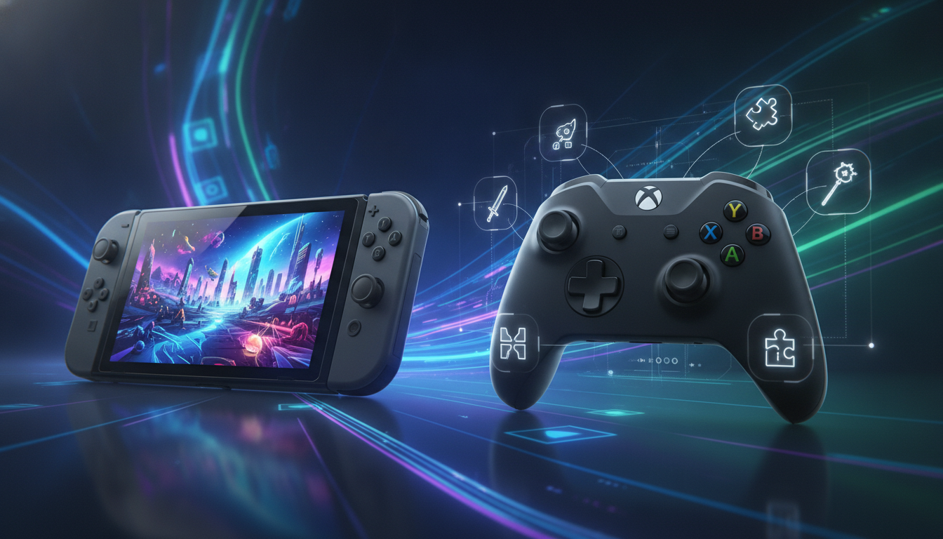 Visualizing the expansion of new game titles on platforms like Nintendo Switch 2 and Xbox Game Pass.