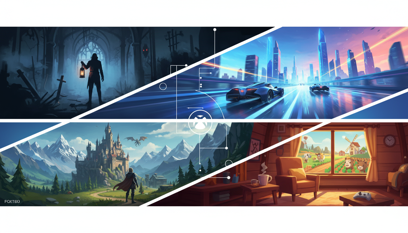 A visual summary of diverse multi-platform game genres releasing in June 2026.