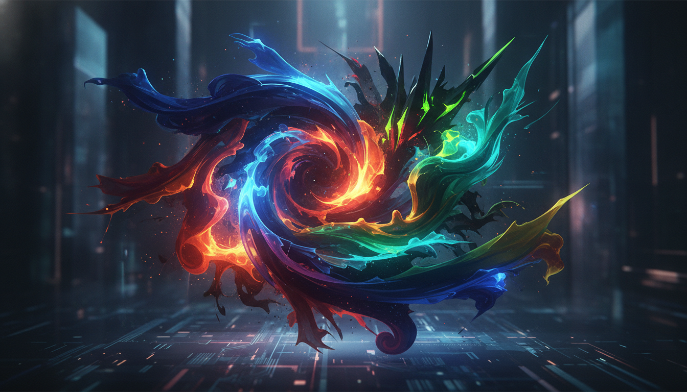 Abstract representation of diverse PC game genres for Steam's July 2026 lineup.