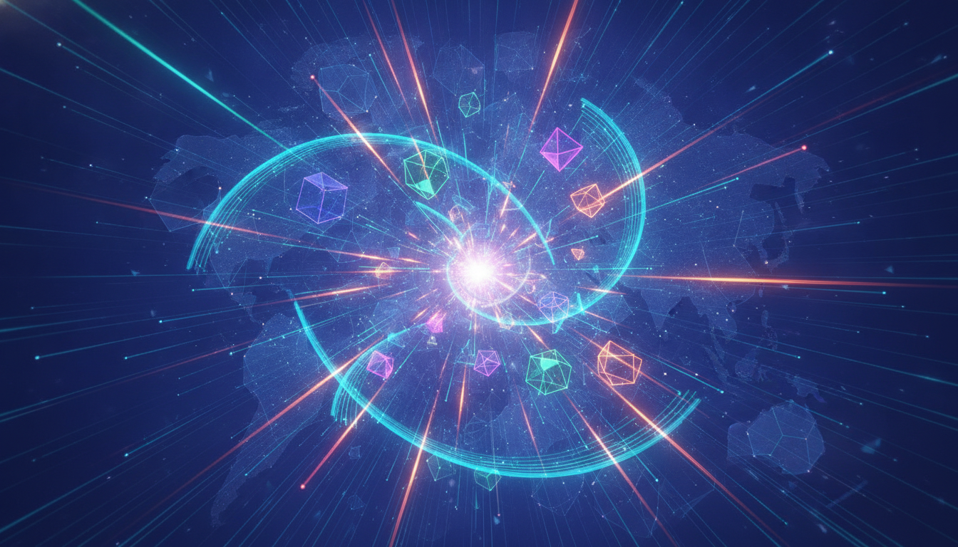 Abstract digital art showing dynamic growth and innovation, representing the expansion of MMORPG studios.